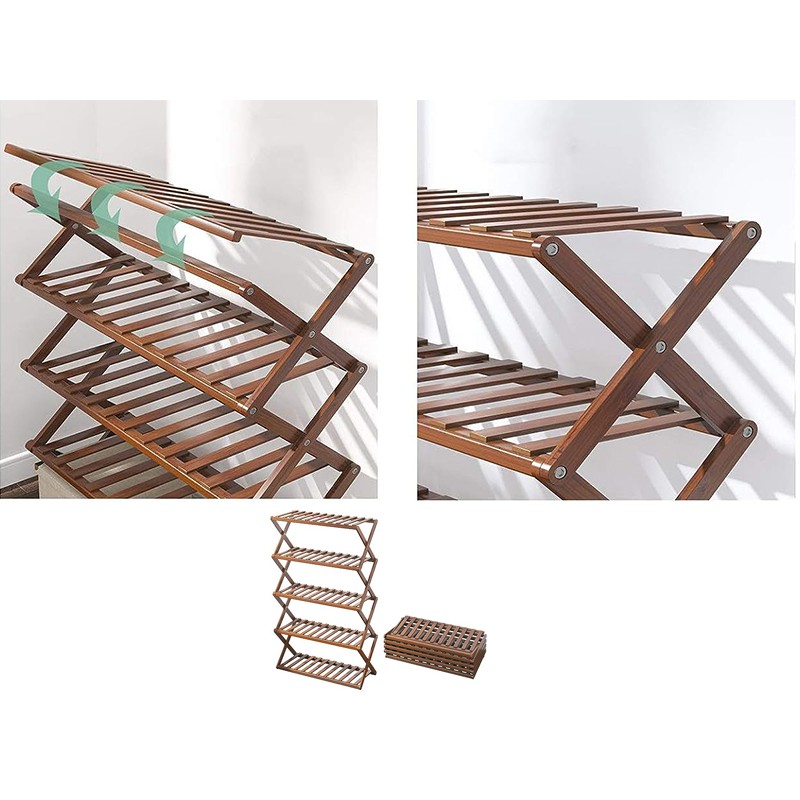 Foldable Bamboo Shoe Rack 5 of 6