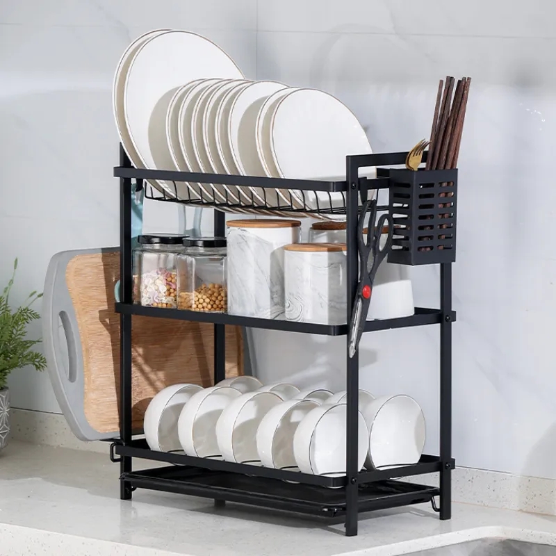 Sleek Design Metallic Dish Rack 2 of 6