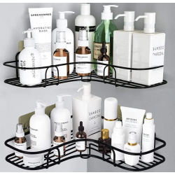 Metallic Corner Bathroom Organizer Metallic Corner Bathroom Organizer