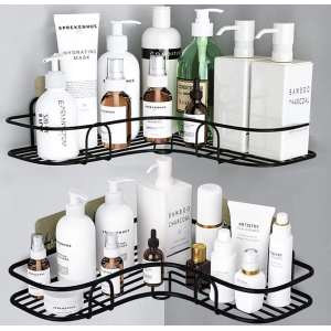Metallic Corner Bathroom Organizer