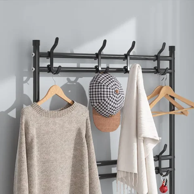 3in1 5 Tier Shoe Rack with Hooks 3 of 4