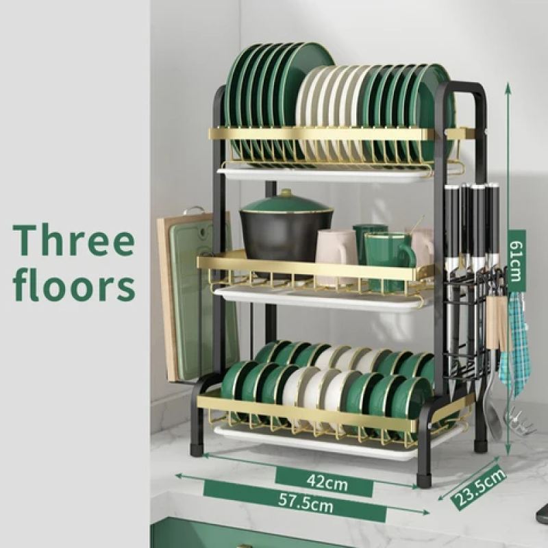 Heavy Duty Metallic Dish Rack 11 of 14