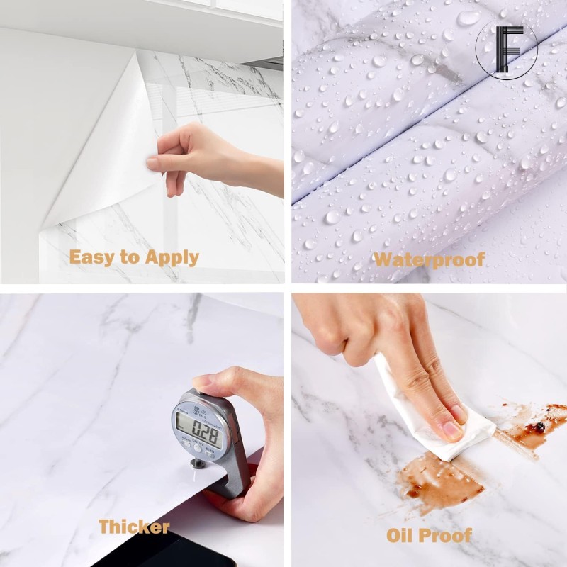Self Adhesive Marble Contact Paper for Cabinet Drawers 3 of 5