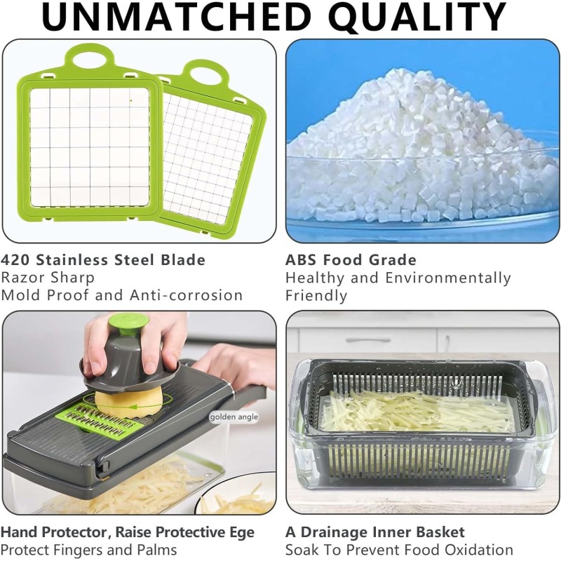 Vegetable Cutter with Interchangeable Blades 7 of 9