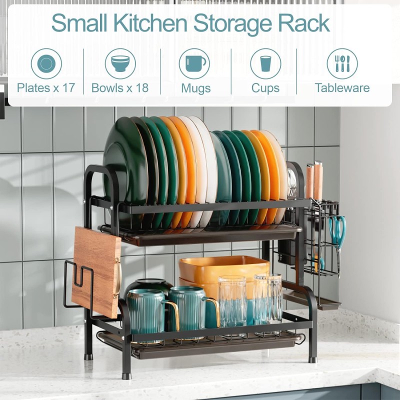 Heavy Duty Metallic Dish Rack 8 of 14
