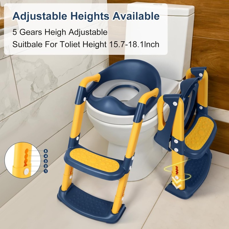 Height Adjustable Kids Toilet Potty with a Ladder 4 of 7