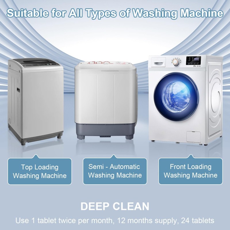 Washing Machine Deep Cleaning Formula Tablets 12pcs Pack 7 of 7
