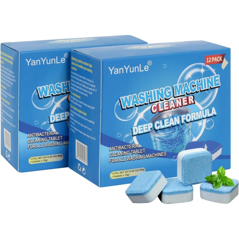 Washing Machine Deep Cleaning Formula Tablets 12pcs Pack