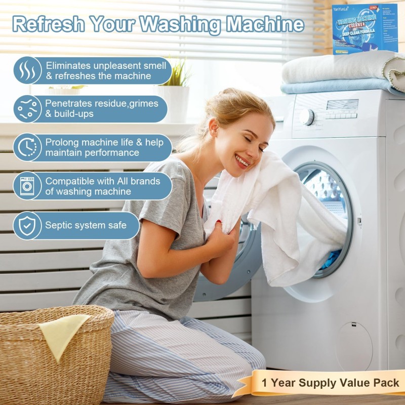 Washing Machine Deep Cleaning Formula Tablets 12pcs Pack 4 of 7