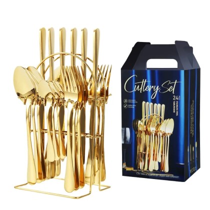 24 Pcs Cutlery Set with a Stand 24 Pcs Cutlery Set with a Stand