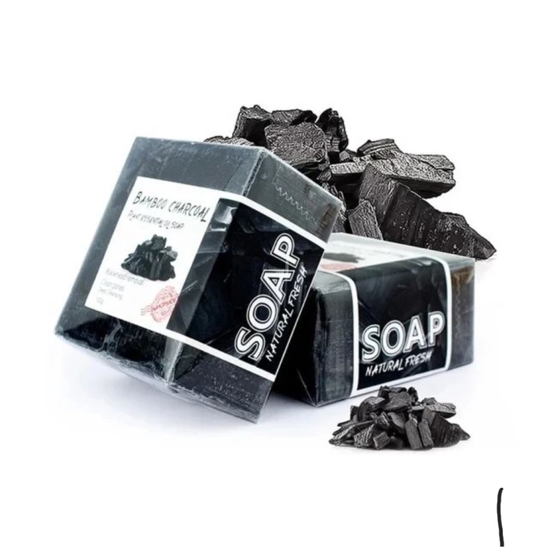 Bamboo Charcoal Black Soap 2 of 3
