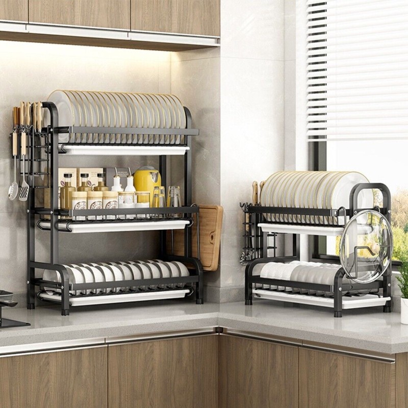 Heavy Duty Metallic Dish Rack 6 of 14