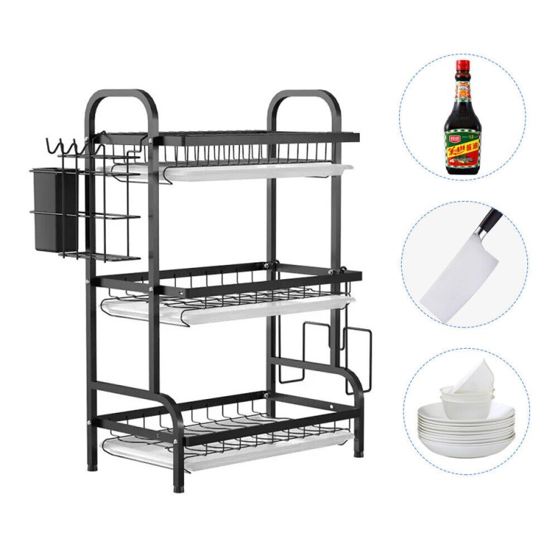 Heavy Duty Metallic Dish Rack 3 of 14