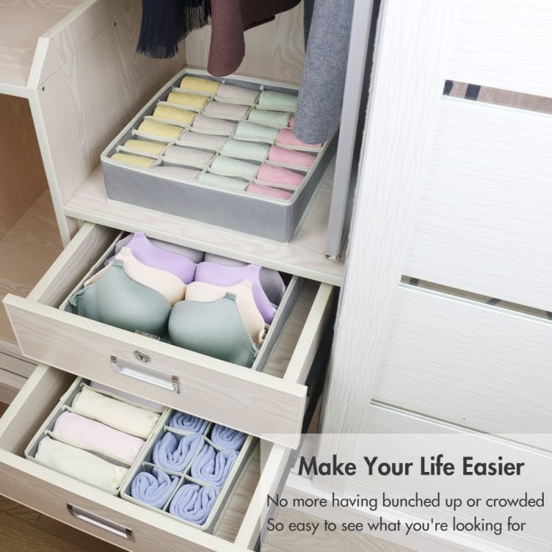 Simple Houseware Closet Organizer Drawer Divider 4 Set 4 of 10