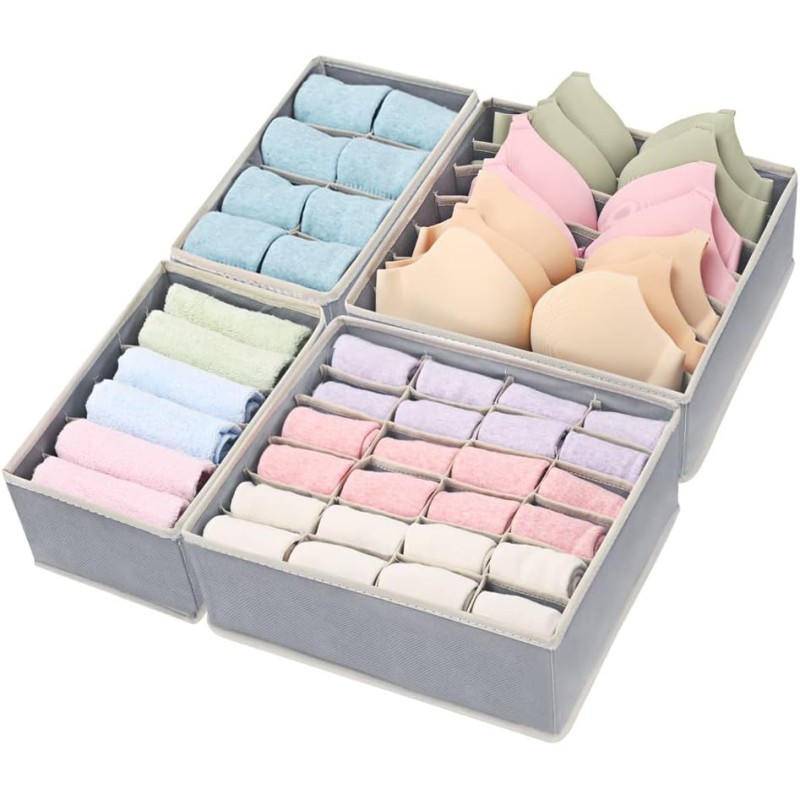 Simple Houseware Closet Organizer Drawer Divider 4 Set