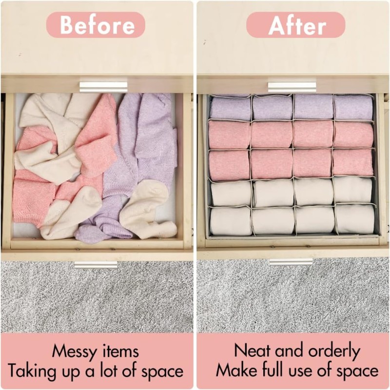 Simple Houseware Closet Organizer Drawer Divider 4 Set 3 of 10