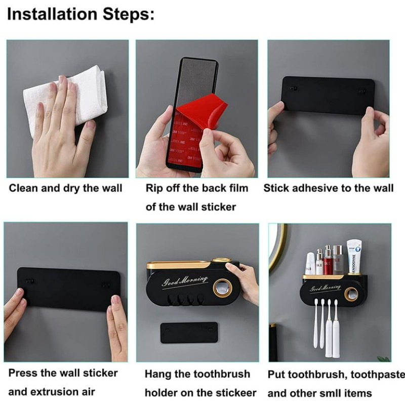 Modern Automatic Toothpaste Dispenser & Organizer 5 of 13