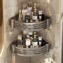 Corner Bathroom Organizer Rack Double Layer Corner Bathroom Organizer Rack Double Layer