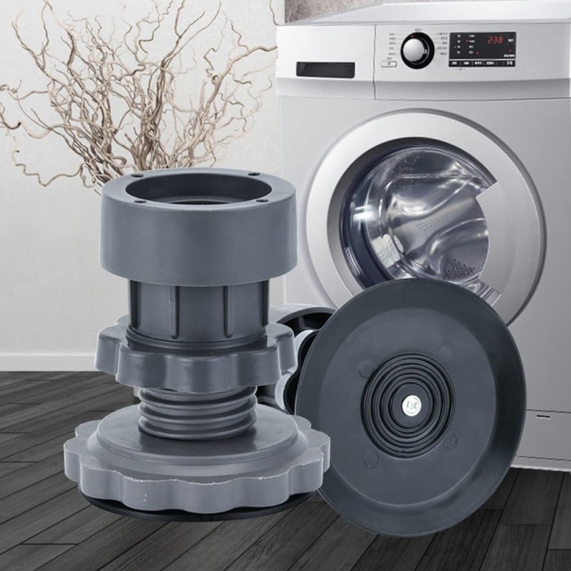 Adjustable Anti-Vibration Washer & Dryer Support Pads 4-Piece Set