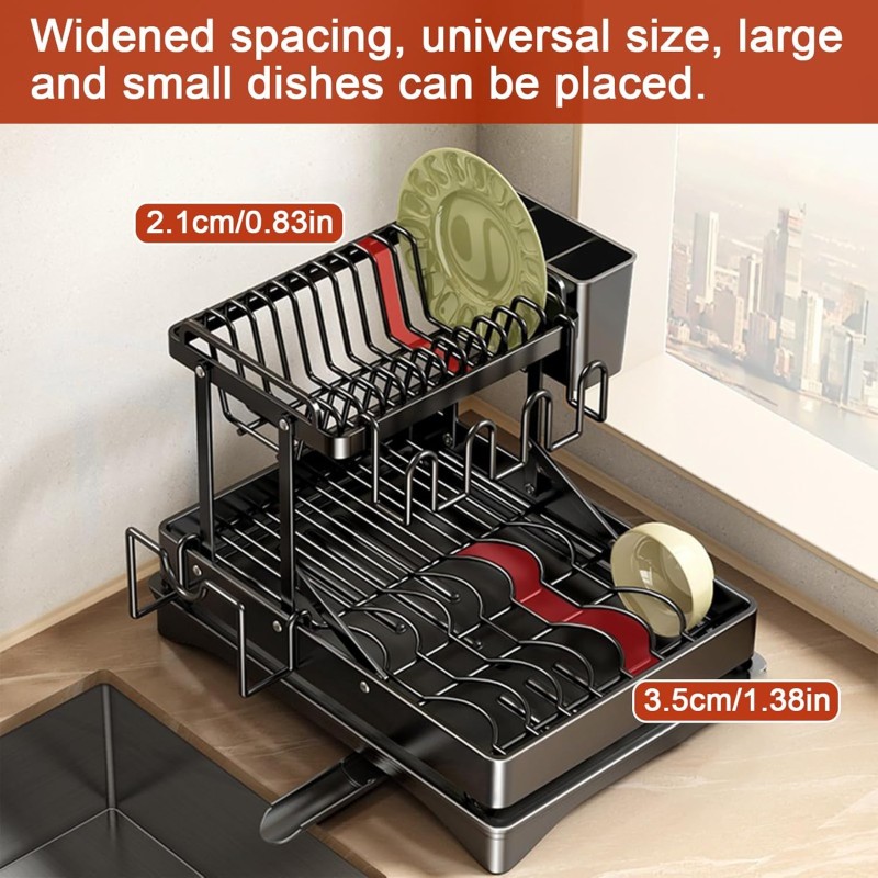 Multifunctional & Collapsible Dish Rack for Kitchen Counter 3 of 12