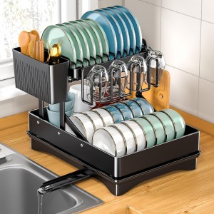 Multifunctional & Collapsible Dish Rack for Kitchen Counter