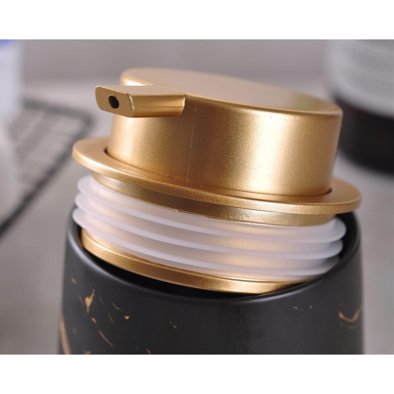 Gold Marble Ceramic Soap Dispenser, 400ml 3 of 10