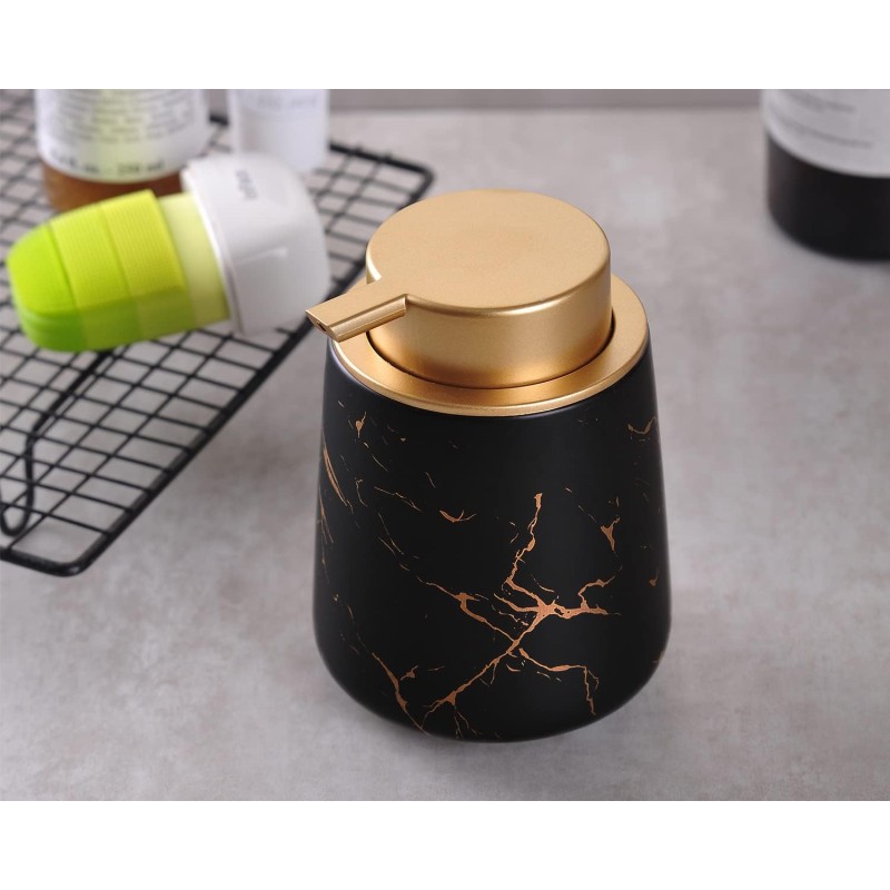 Gold Marble Ceramic Soap Dispenser, 400ml 6 of 10