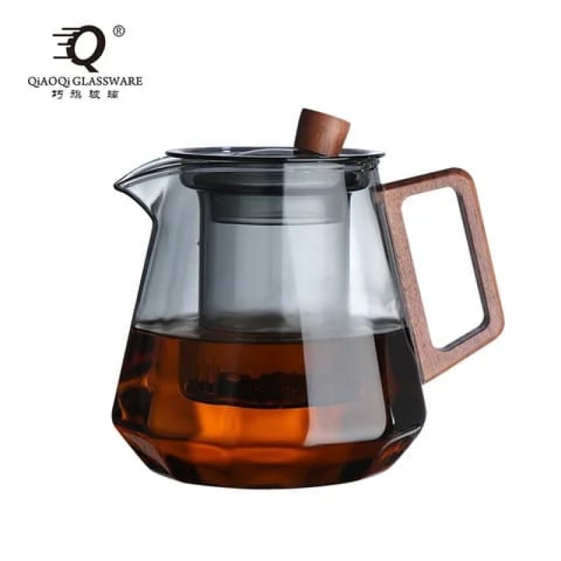Diamond shaped heat resistant glass tea infuser Pot 5 of 5