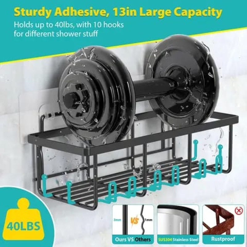 6pcs Set Shower Caddy Shelf/Bathroom Organizer 5 of 7