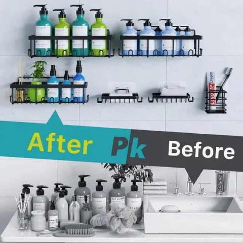 6pcs Set Shower Caddy Shelf/Bathroom Organizer 7 of 7