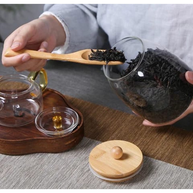 Glass Candy/Spice Jar with Bamboo Lid 3 of 7