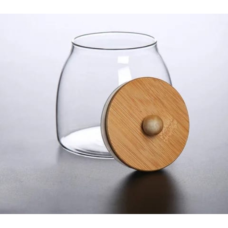 Glass Candy/Spice Jar with Bamboo Lid 5 of 7