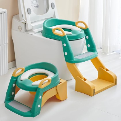 2-in-1 toilet trainer seat with a ladder and potty 2-in-1 toilet trainer seat with a ladder and potty