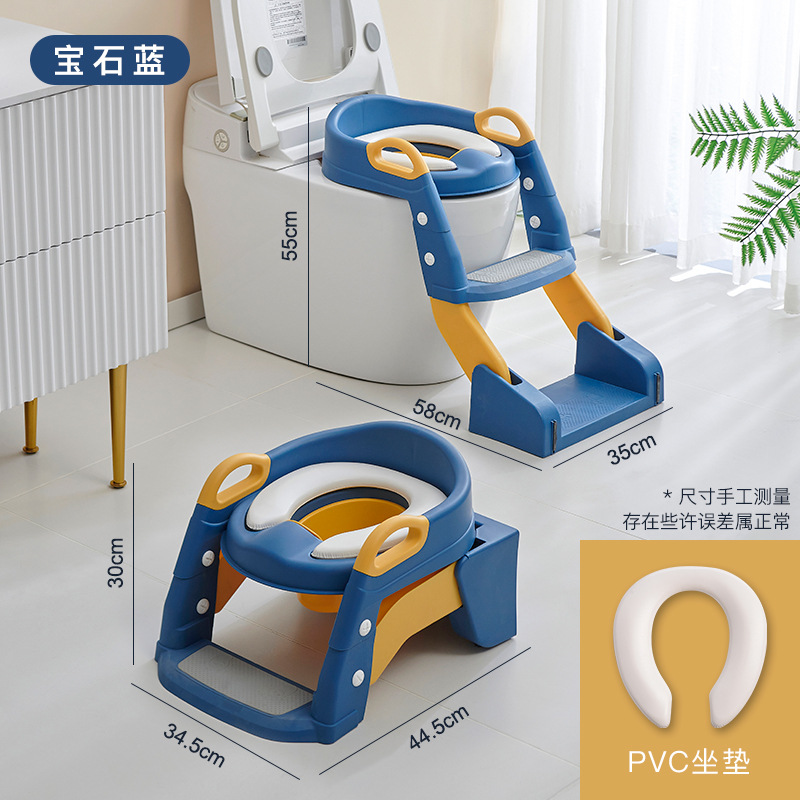 2-in-1 toilet trainer seat with a ladder and potty 2 of 4