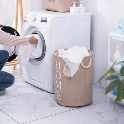Round Cotton Linen Laundry Basket Round Cotton Linen Laundry Basket