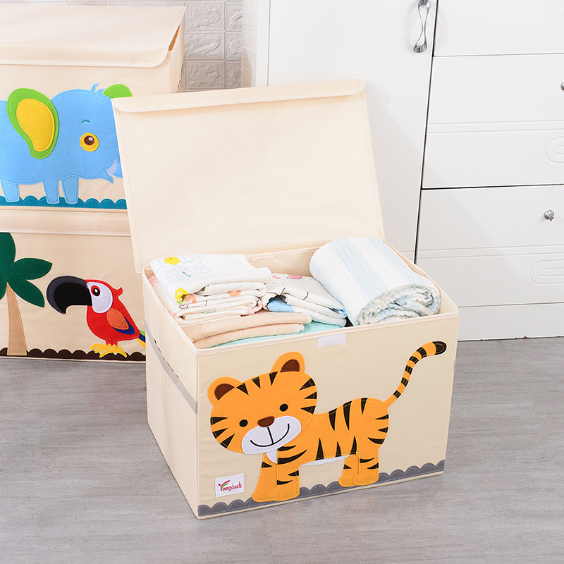 Folding Kids Storage Box with Lid 2 of 7