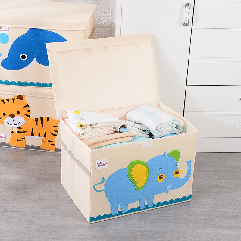 Folding Kids Storage Box with Lid 3 of 7