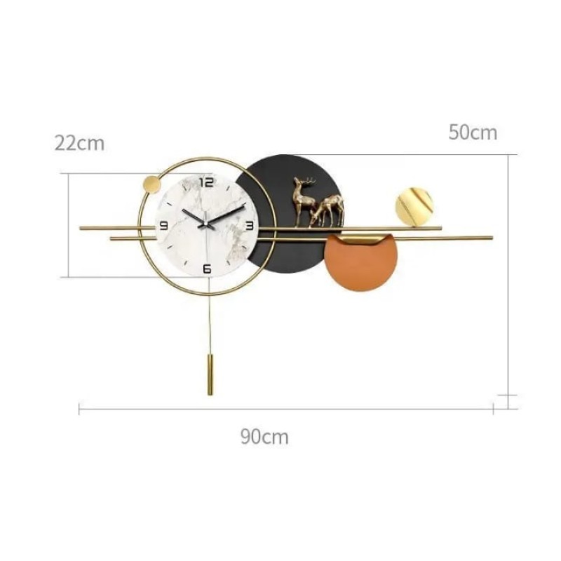 Deer Design Wall Clock 7 of 7