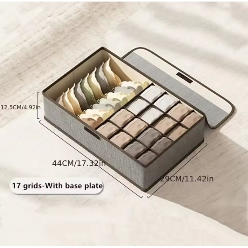 17-Grid Undergarment Organizer with Lid 4 of 4