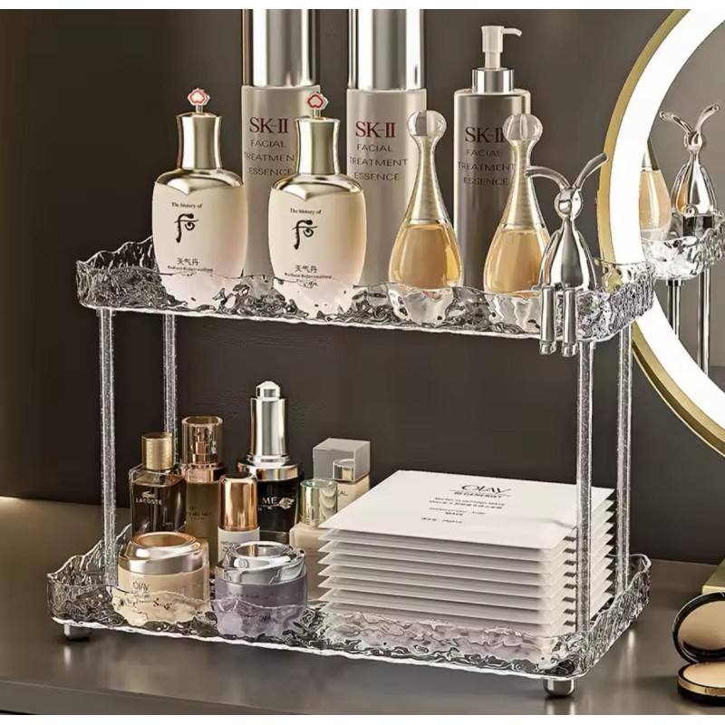 2-tier makeup organizer.