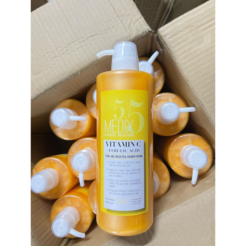 Medix 5.5 Vitamin C + Ferulic Acid Firm and Brighten Shower Cream. 2 of 2
