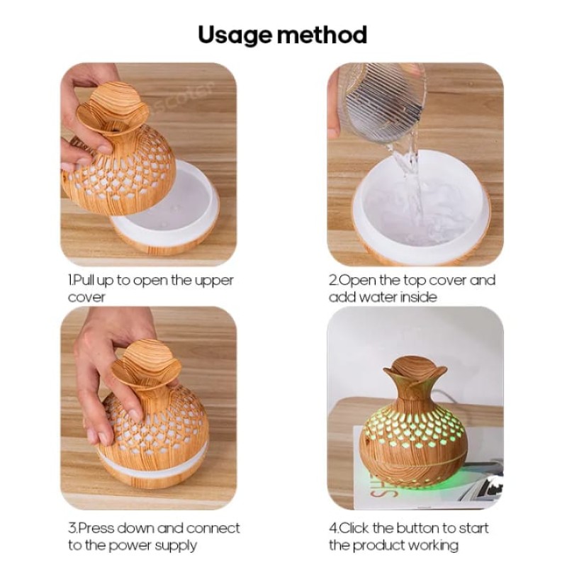 Colourful Wood Grain Flower Humidifier 5 of 10