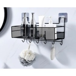 Mesh Bathroom Rack with Hooks