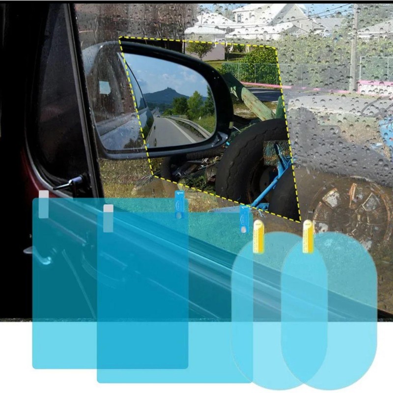 4 Pcs Car Window Anti-Fog & Rainproof Film 3 of 10