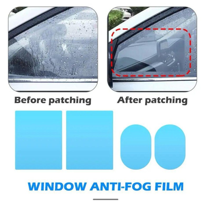 4 Pcs Car Window Anti-Fog & Rainproof Film 2 of 10
