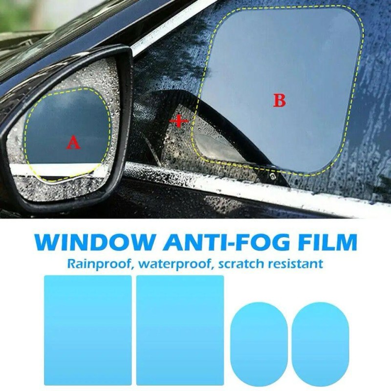 4 Pcs Car Window Anti-Fog & Rainproof Film 4 of 10
