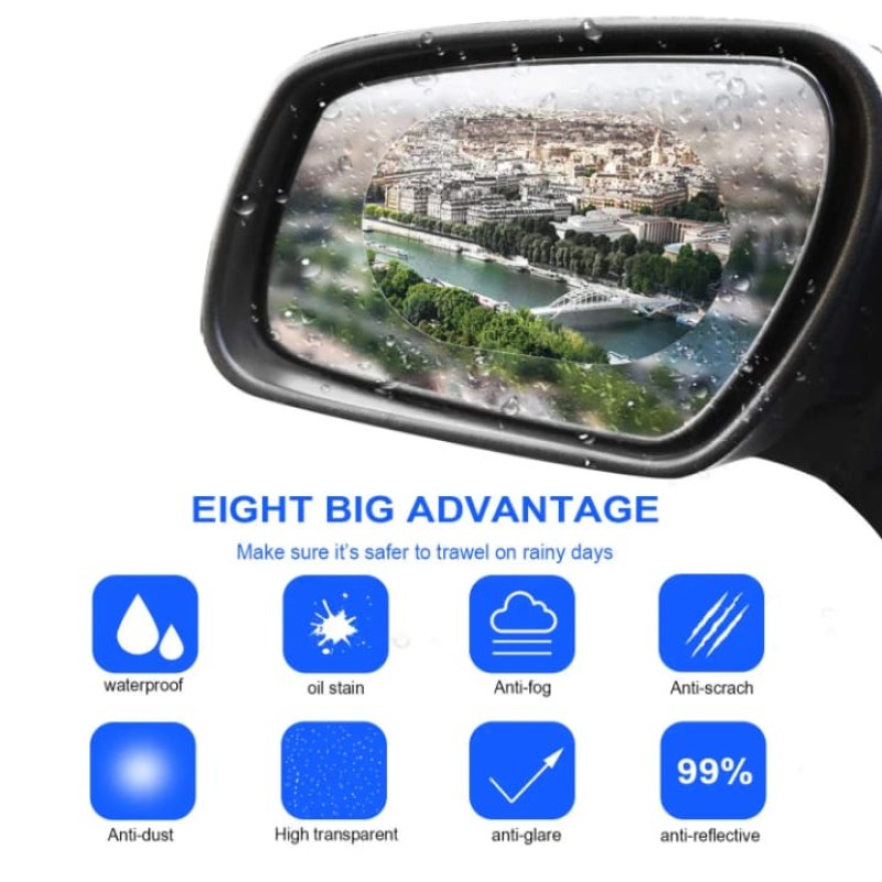 4 Pcs Car Window Anti-Fog & Rainproof Film 5 of 10
