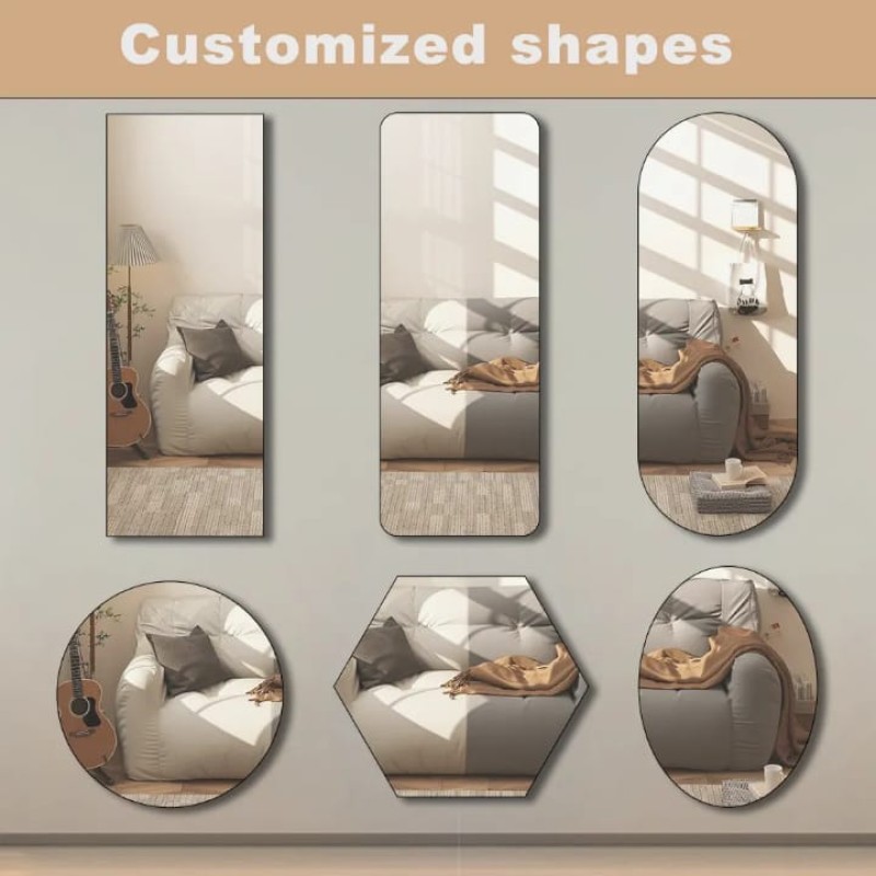 Full-Length Self-Adhesive Acrylic Mirror 3 of 8