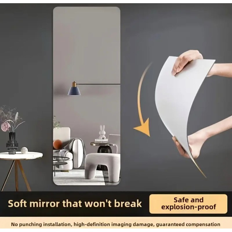 Full-Length Self-Adhesive Acrylic Mirror 5 of 8