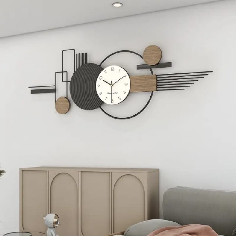 Long Minimalist Wall Clock 2 of 5